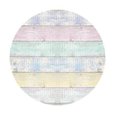 Lofaris Circle Wooden Colored Simple Happy Birthday Backdrop